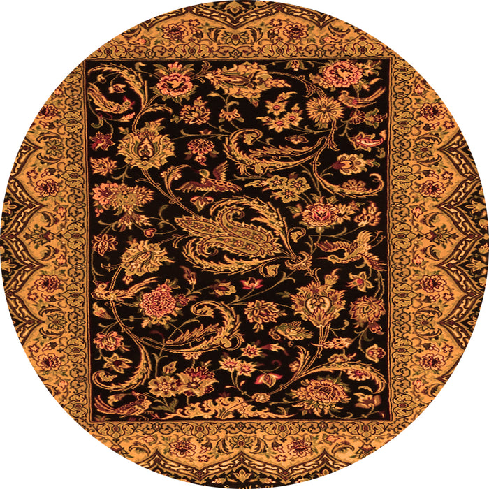 Square Persian Orange Traditional Rug, tr2036org