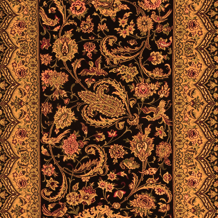 Serging Thickness of Machine Washable Persian Orange Traditional Area Rugs, wshtr2036org