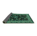 Sideview of Persian Turquoise Traditional Rug, tr2036turq