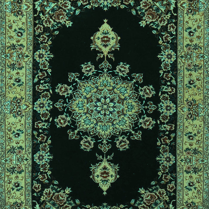 Medallion Turquoise Traditional Rug, tr2037turq