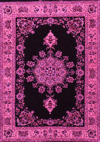 Medallion Pink Traditional Rug, tr2037pnk