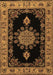 Machine Washable Medallion Brown Traditional Rug, wshtr2037brn