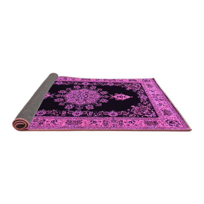 Sideview of Medallion Purple Traditional Rug, tr2037pur