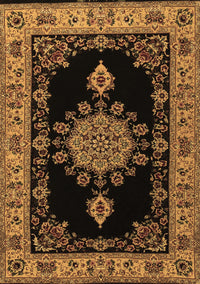 Medallion Brown Traditional Rug, tr2037brn