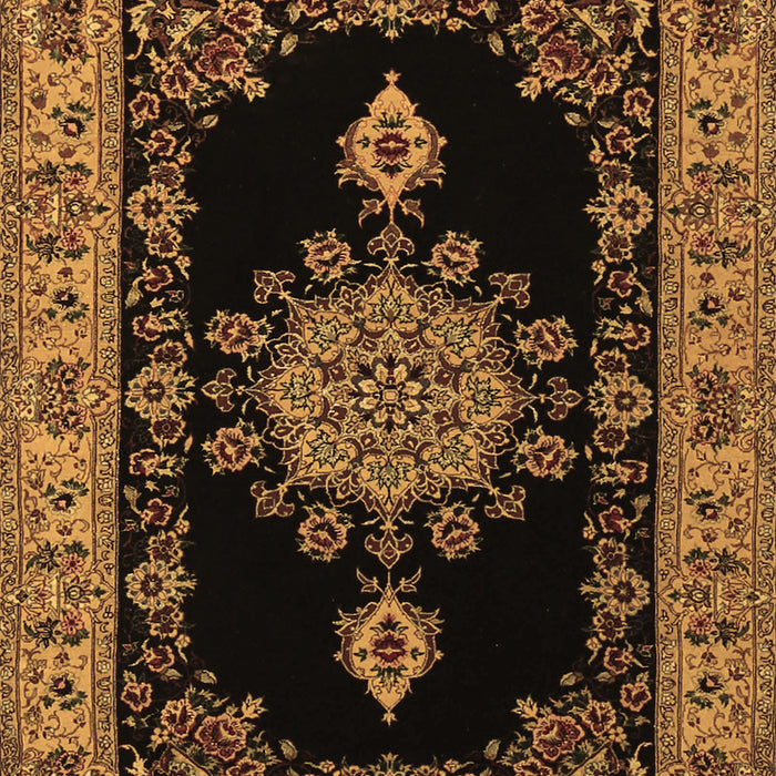 Medallion Brown Traditional Rug, tr2037brn