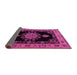 Sideview of Medallion Pink Traditional Rug, tr2037pnk