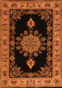 Medallion Orange Traditional Rug, tr2037org