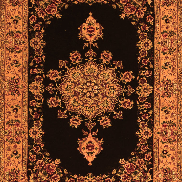 Medallion Orange Traditional Rug, tr2037org