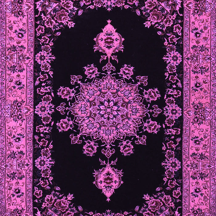 Machine Washable Medallion Purple Traditional Area Rugs, wshtr2037pur