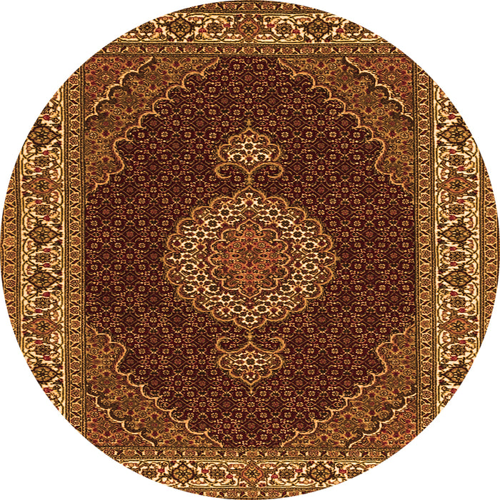 Square Medallion Orange Traditional Rug, tr2038org