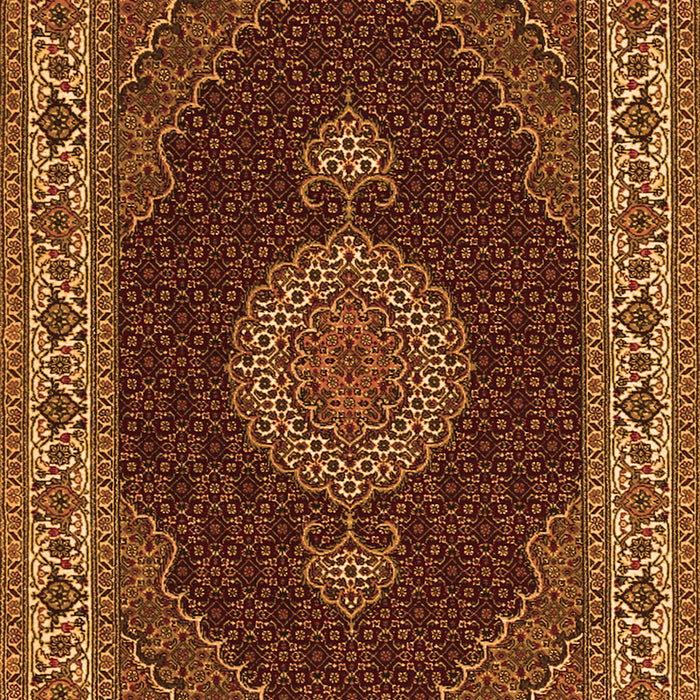 Medallion Orange Traditional Rug, tr2038org