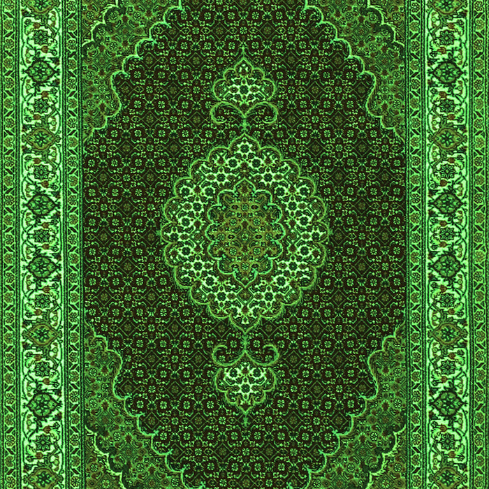 Medallion Green Traditional Rug, tr2038grn