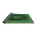 Sideview of Medallion Emerald Green Traditional Rug, tr2038emgrn