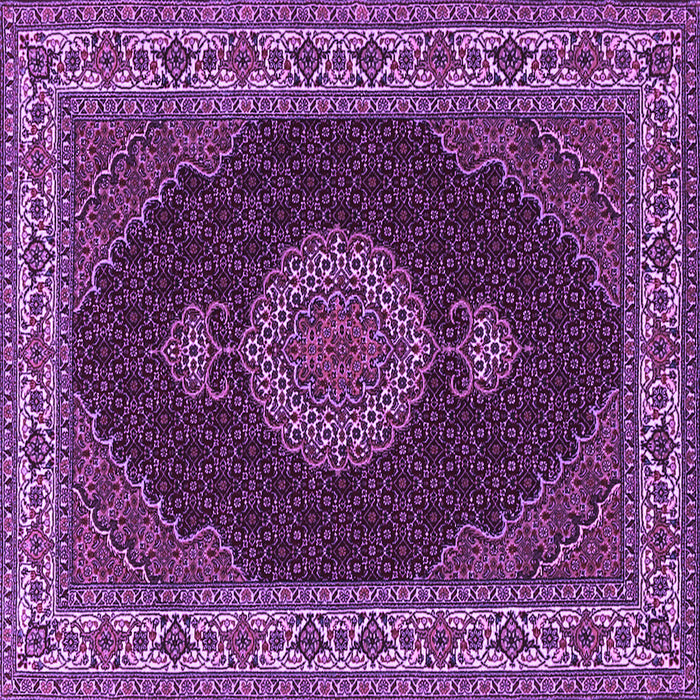 Square Medallion Purple Traditional Rug, tr2038pur