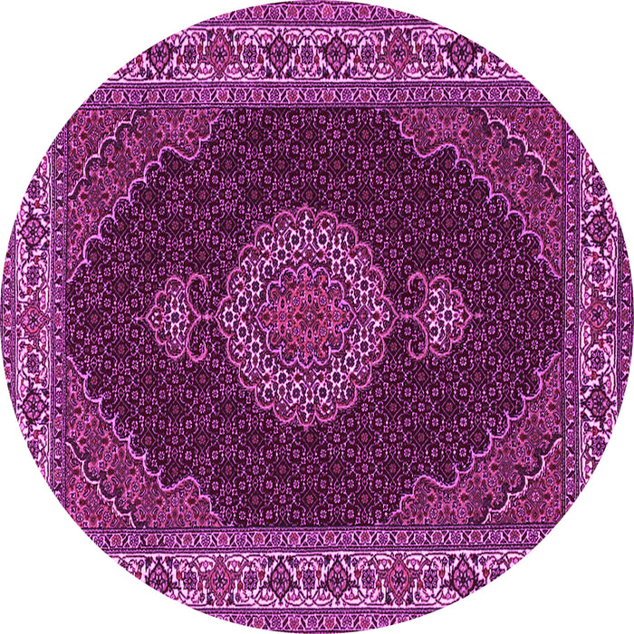 Round Medallion Pink Traditional Rug, tr2038pnk