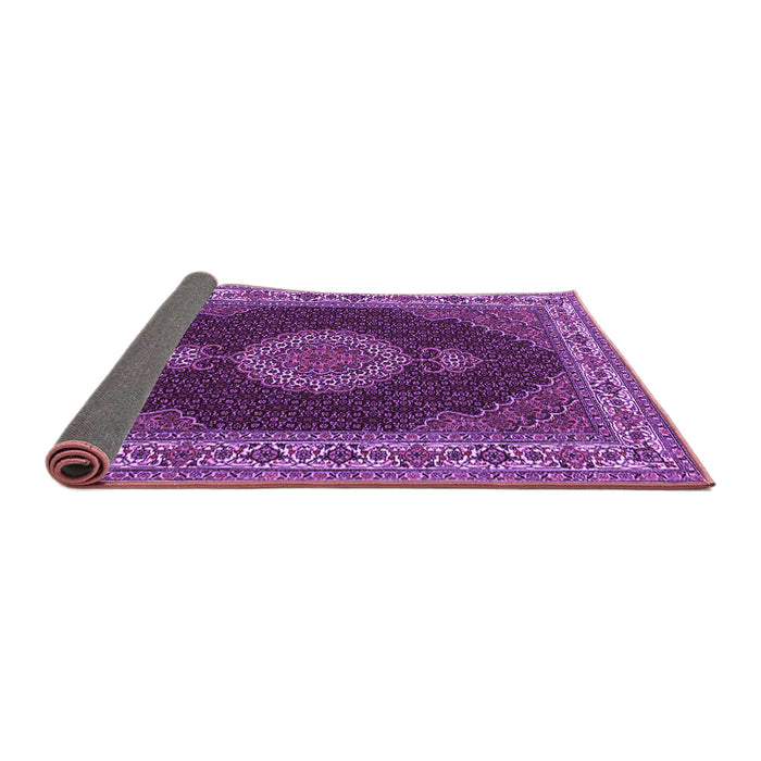 Sideview of Medallion Purple Traditional Rug, tr2038pur
