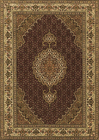 Medallion Brown Traditional Rug, tr2038brn