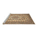 Sideview of Machine Washable Traditional Sienna Brown Rug, wshtr2039