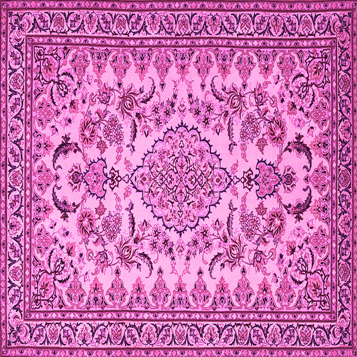 Square Medallion Pink Traditional Rug, tr2039pnk