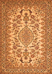 Medallion Orange Traditional Rug, tr2039org