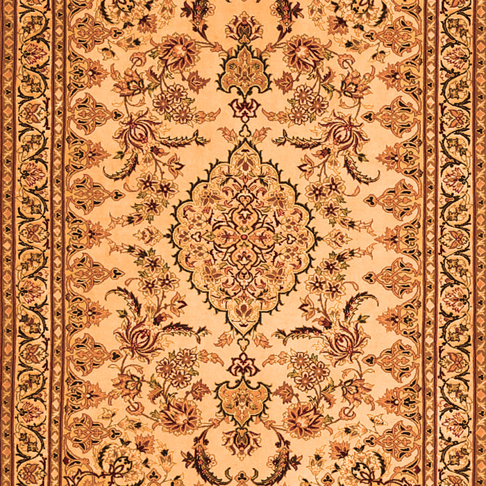 Medallion Orange Traditional Rug, tr2039org