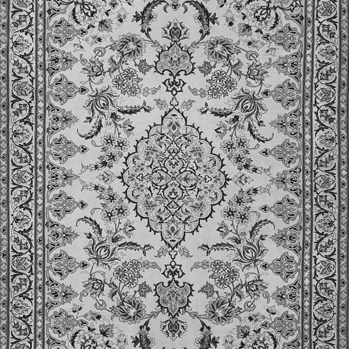 Serging Thickness of Machine Washable Medallion Gray Traditional Rug, wshtr2039gry