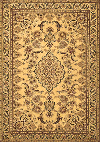 Medallion Brown Traditional Rug, tr2039brn