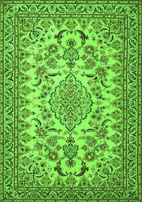 Medallion Green Traditional Rug, tr2039grn