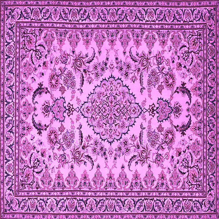 Square Medallion Purple Traditional Rug, tr2039pur