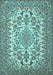 Medallion Light Blue Traditional Rug, tr2039lblu