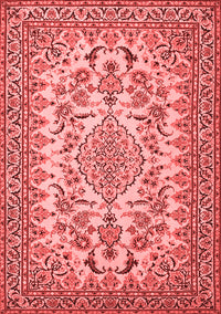 Medallion Red Traditional Rug, tr2039red