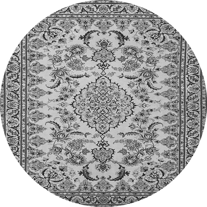 Square Medallion Gray Traditional Rug, tr2039gry