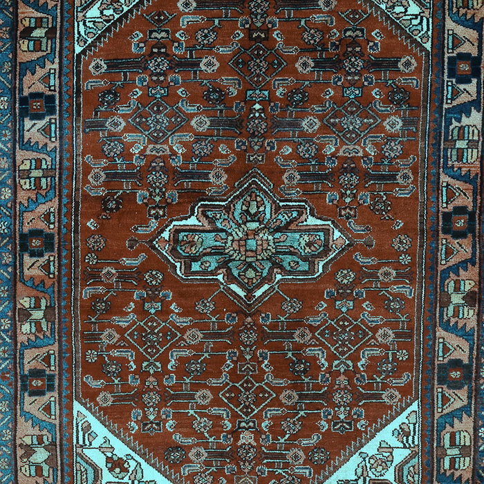 Machine Washable Persian Light Blue Traditional Rug, wshtr203lblu