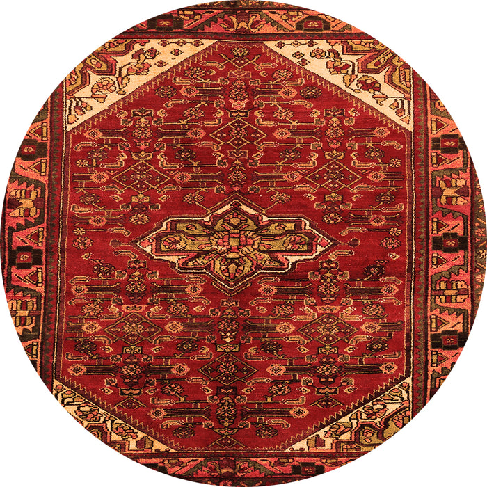 Machine Washable Persian Orange Traditional Area Rugs, wshtr203org