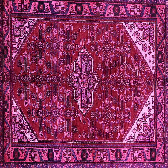 Square Machine Washable Persian Pink Traditional Rug, wshtr203pnk
