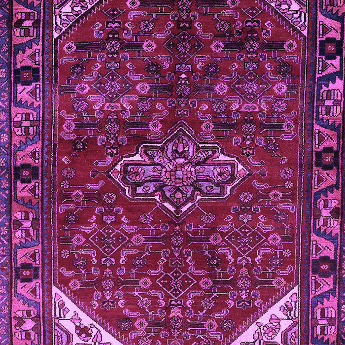 Machine Washable Persian Purple Traditional Area Rugs, wshtr203pur