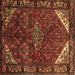 Square Machine Washable Persian Brown Traditional Rug, wshtr203brn