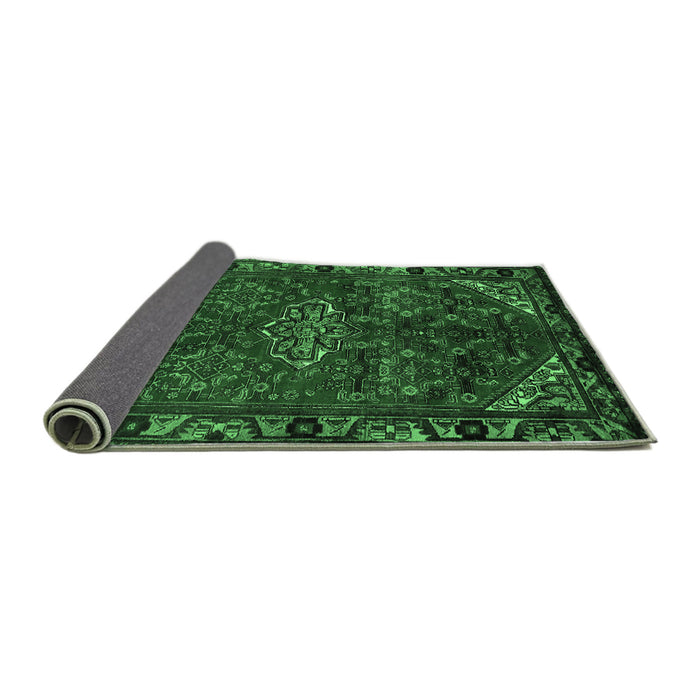 Sideview of Persian Emerald Green Traditional Rug, tr203emgrn