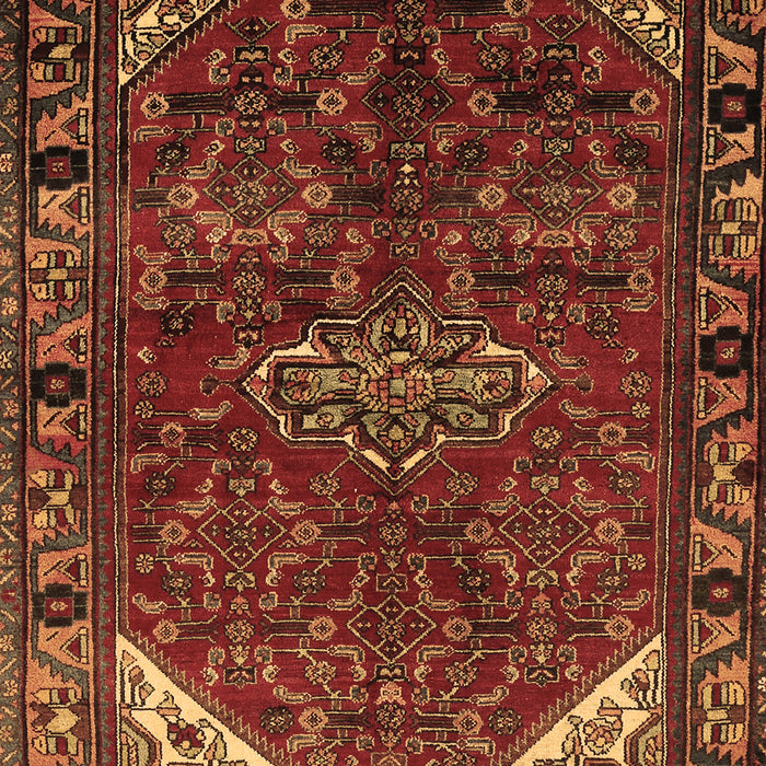 Machine Washable Persian Brown Traditional Rug, wshtr203brn