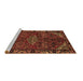 Sideview of Machine Washable Persian Brown Traditional Rug, wshtr203brn