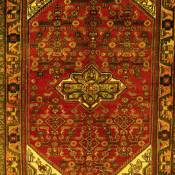 Machine Washable Persian Yellow Traditional Rug, wshtr203yw