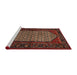 Sideview of Machine Washable Traditional Gold Brown Rug, wshtr204