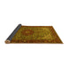 Sideview of Medallion Yellow Traditional Rug, tr2040yw