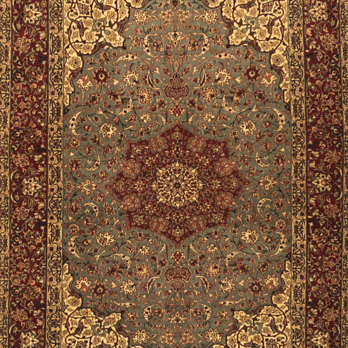 Machine Washable Medallion Brown Traditional Rug, wshtr2040brn