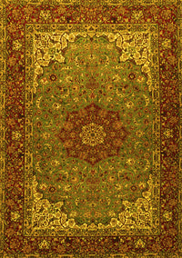 Medallion Yellow Traditional Rug, tr2040yw