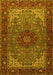 Medallion Yellow Traditional Rug, tr2040yw