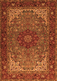 Medallion Orange Traditional Rug, tr2040org