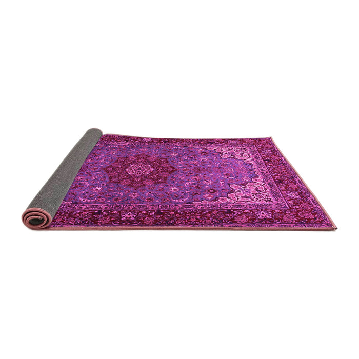 Sideview of Medallion Pink Traditional Rug, tr2040pnk