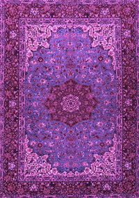 Medallion Purple Traditional Rug, tr2040pur