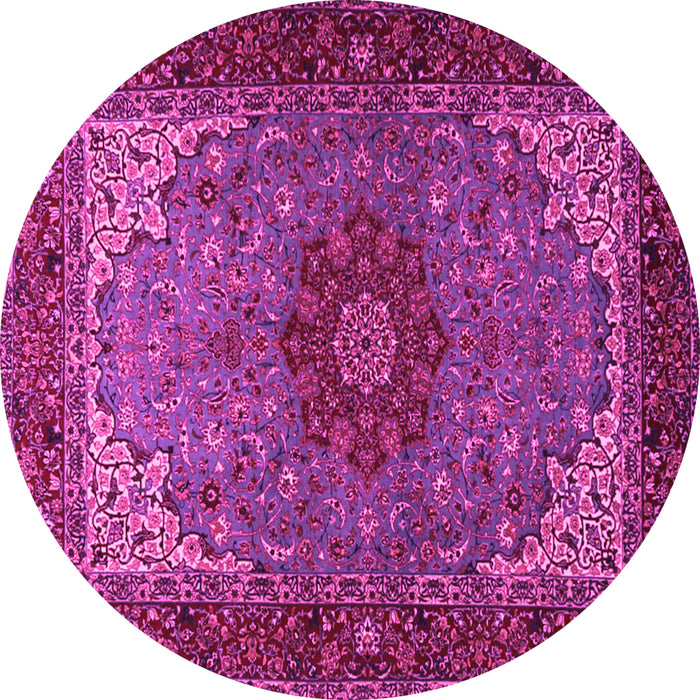 Round Medallion Pink Traditional Rug, tr2040pnk